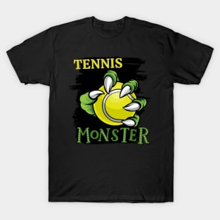 Tennis monster sport Gift for Tennis player love Tennis funny present for kids and adults T-Shirt